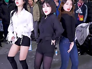 Asian dance show Black pantyhose 5